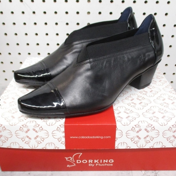 New Dorking by fluchos black leather Shoes - Picture 2 of 2